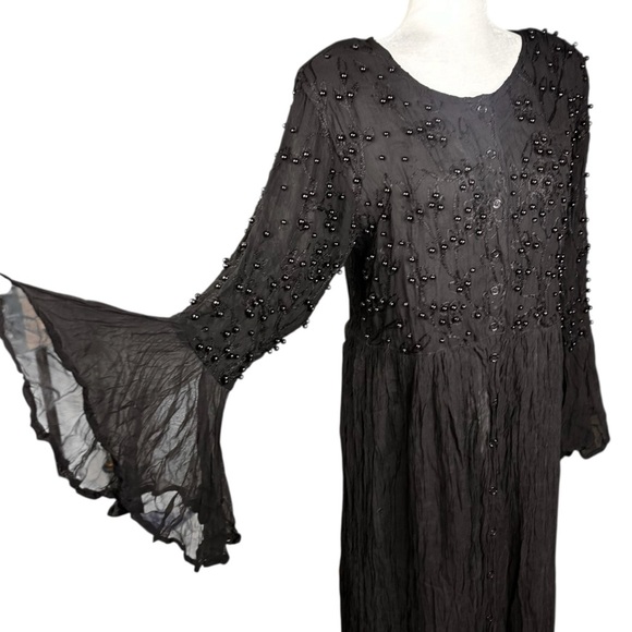 80's Jakelin Maxi Dress S FLAWS Witchy Whimsygoth Goth Fairy Grunge Thrashed - Picture 10 of 15